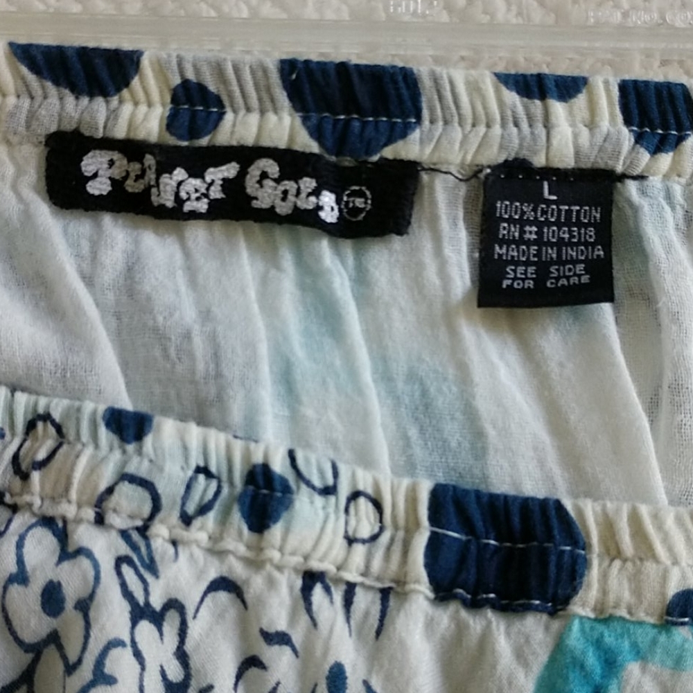 Short Rag Skirt Boho Festive Flowy Gypsy Stretch L - Picture 6 of 7